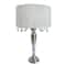 Elegant Designs™ Sheer Shade Lamp with Hanging Crystals